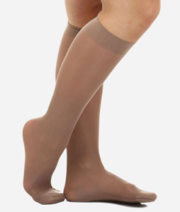 Meia de compressão para os vasos linfáticos.